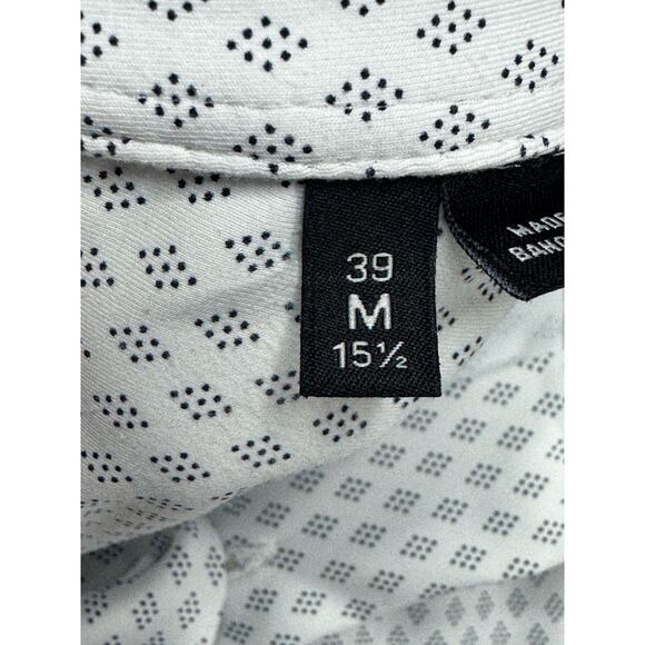 Hugo Boss Men's White Geo Print Slim Fit Performance Button Up Shirt - M - Picture 4 of 6